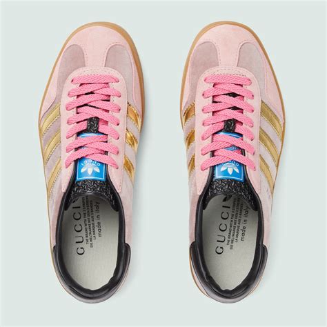 pink gazelle adidas gucci|gucci adidas trainers.